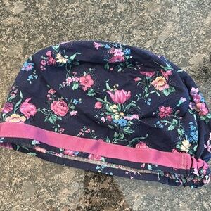 Navy and Floral Scrub hat
